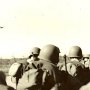 Gas attack.  Lt. Behe calls a halt to the column as P40 drops oil simulanting vesicant gas.