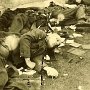 Dachau  -  1945. These pictures were taken within four hours of the capture of the concentration camp. <br />Bodies of SS guards killed by men of the 44th.