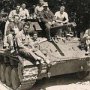 B Co. men, Marvin Dionne in tank (right)