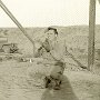 The officers play the civilian engineers in softball.  Note: the officers lost.<br />Capt. Haake