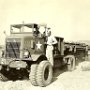 Drivers course - each man had to be able to drive a six ton mover w/trailer over this course. Course was sharply changing grades with roadbed of deep, loose sand.